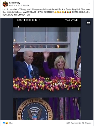 Fact Checking Claims That the Bidens Faked Celebrating Easter at the White House