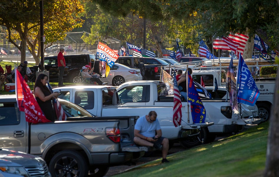 Did a Caravan of Trump Supporters Block Access to a Polling Location?