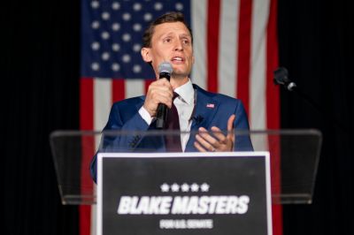 Candidate For Senate Blake Masters Holds Primary Night Event In Chandler, AZ