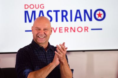 GOP Gubernatorial Candidate Doug Mastriano Campaigns In Philadelphia