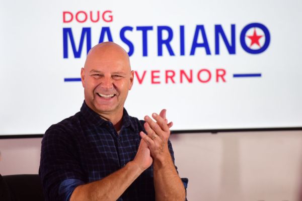 GOP Gubernatorial Candidate Doug Mastriano Campaigns In Philadelphia