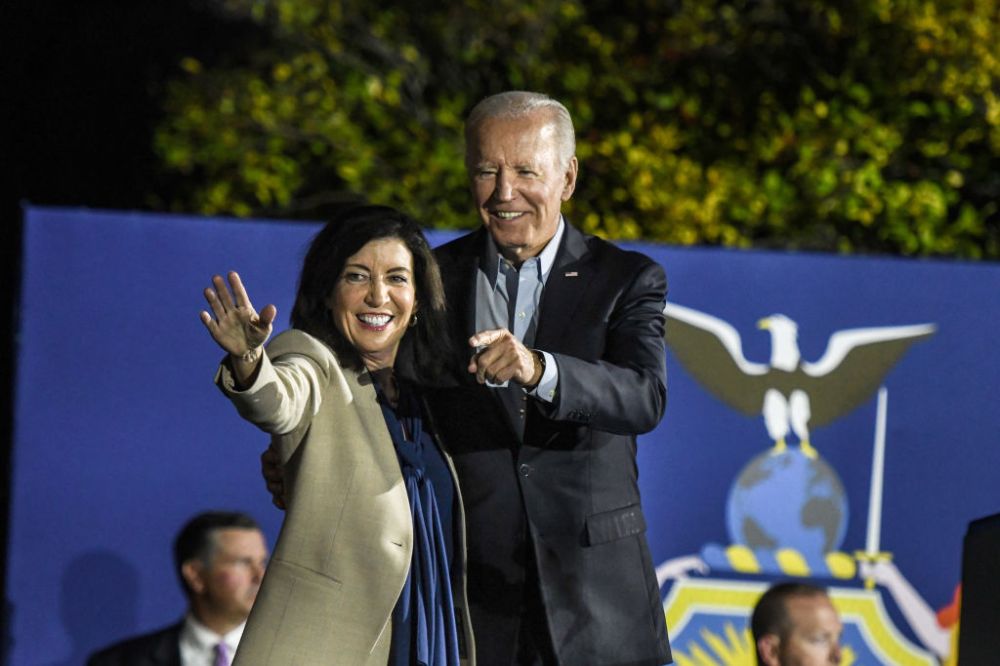 President Joe Biden Attends A Get Out The Vote Rally For Gov. Hochul And NY Democrats