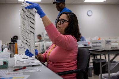 Maricopa County Officials Sort And Count Ballots On Election Day In Phoenix