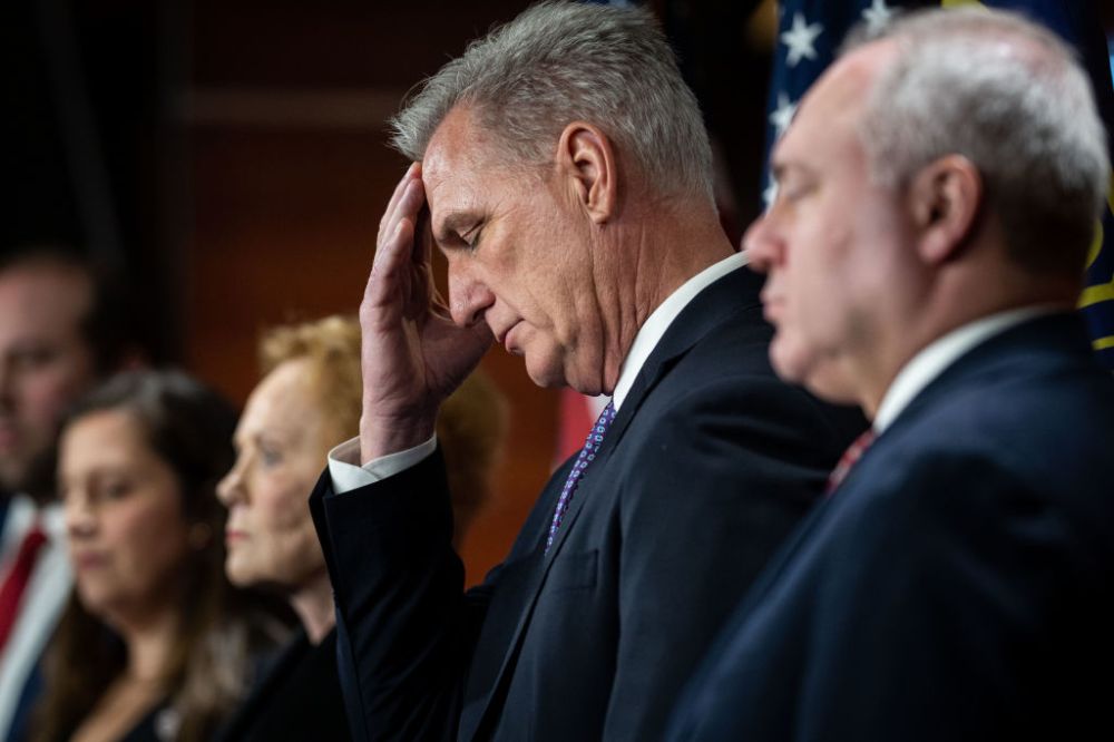 House GOP Leadership Hold News Conference On Fiscal Year 2023 Appropriations