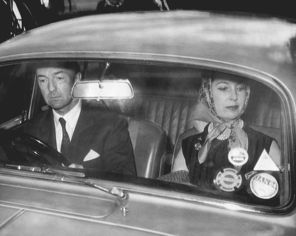 John Profumo Driving in Car With Wife