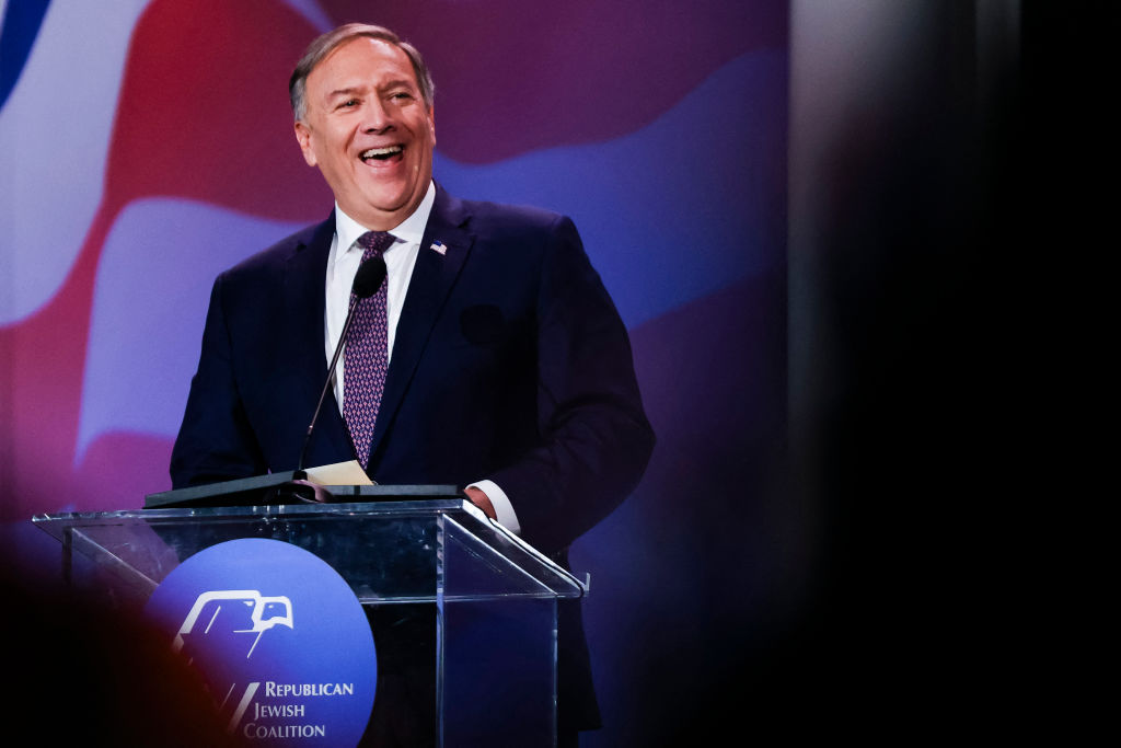Former Secretary of State Mike Pompeo speaks during a Republican Jewish Coalition annual leadership meeting in Las Vegas on November 18, 2022. (Photo by Wade Vandervort/AFP/Getty Images.)