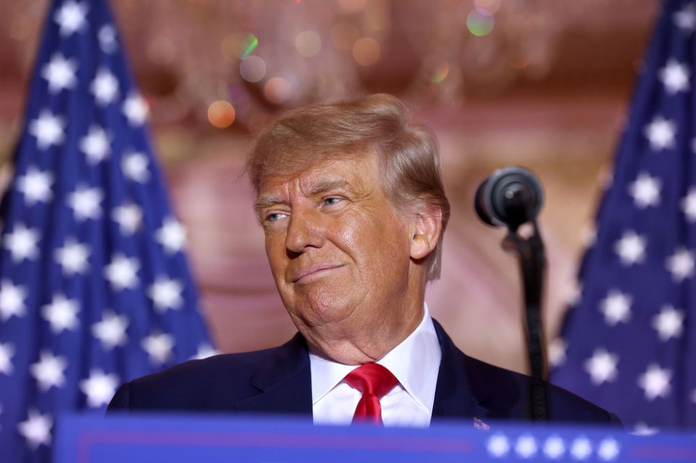 Former U.S. President Donald Trump  Makes An Announcement At His Florida Home
