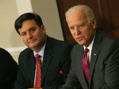 Joe Biden And Ebola Response Coordinator Ron Klain Meet With Aid Groups