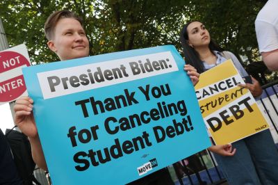 Student Loan Borrowers Celebrate President Biden Cancelling Student Debt And Fight To Start The Fight To Cancel The Next Round