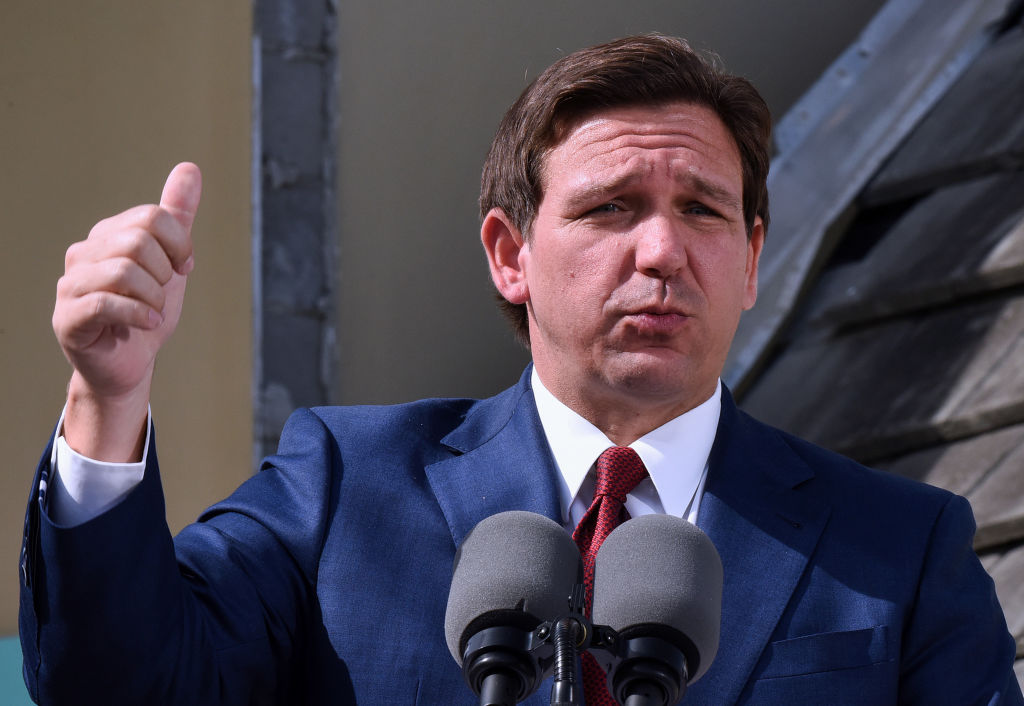 Florida Gov. Ron DeSantis speaks at a press conference on January 18, 2023. (Photo by Paul Hennessy/SOPA Images/LightRocket/Getty Images)