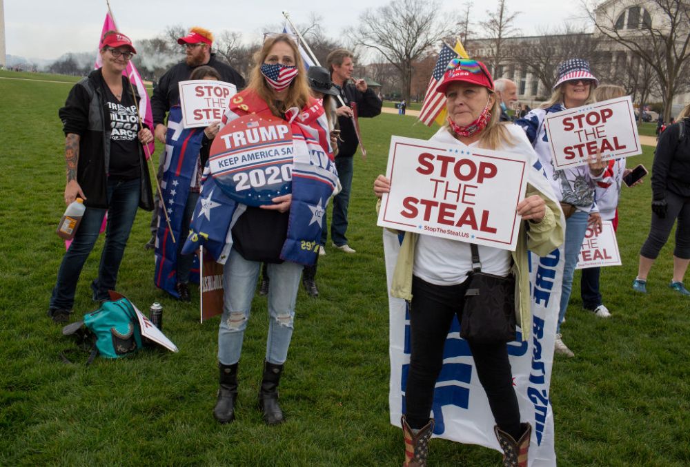 Trump supporters attend a Stop the Steal rally in Washington, D.C.