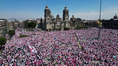Protest against electoral reform in Mexico City