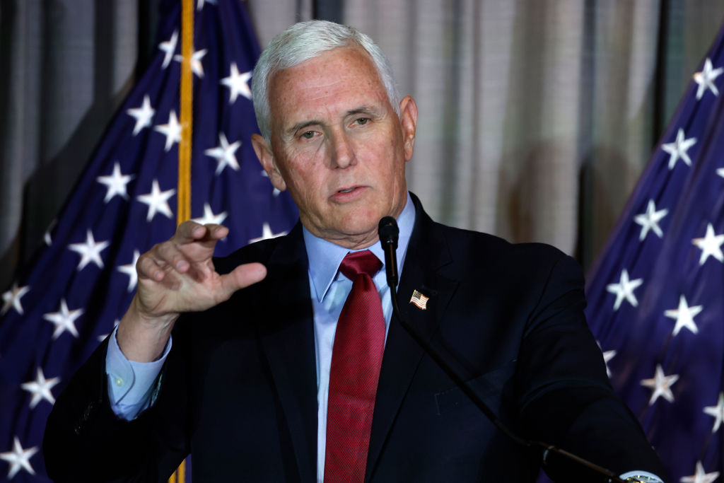 Former Vice President Mike Pence Speaks At The Coolidge And American Project Conference
