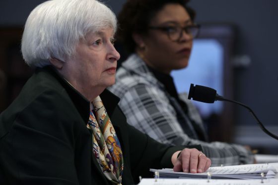U.S. Secretary of the Treasury Janet Yellen and White House Office of Management and Budget Director Shalanda Young testify during a hearing before the Financial Services and General Government Subcommittee. (Photo by Alex Wong/Getty Images)