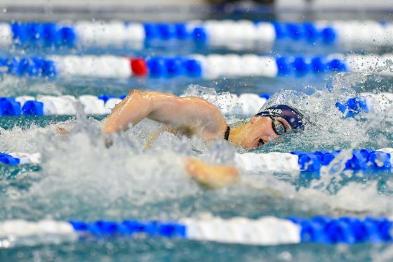 University of Pennsylvania swimmer Lia Thomas swims the 100 Freestyle prelims at the NCAA Swimming and Diving Championships at the McAuley Aquatic Center in Atlanta, Georgia. (Photo by Rich von Biberstein/Icon Sportswire via Getty Images)