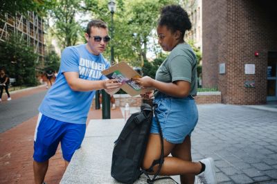 Coverage of a voter drive on University of Pennsylvanias campus with All in PA, a coordinated Democratic campaign in Pennsylvania.