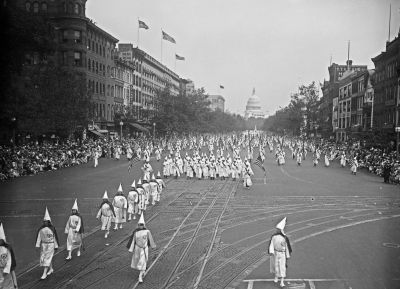 Ku Klux Klan marching down Pennsylvania Ave., Washington, D.C ca. 1926