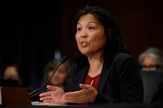 Deputy Labor Secretary Julie Su testifies before the Senate Health, Education, Labor and Pensions Committee during her confirmation hearing to be the next secretary of the Labor Department on April 20, 2023 in Washington, DC. (Photo by Chip Somodevilla / Getty Images.)
