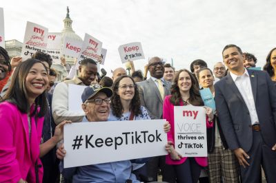 TikTok content creators protest against potential ban