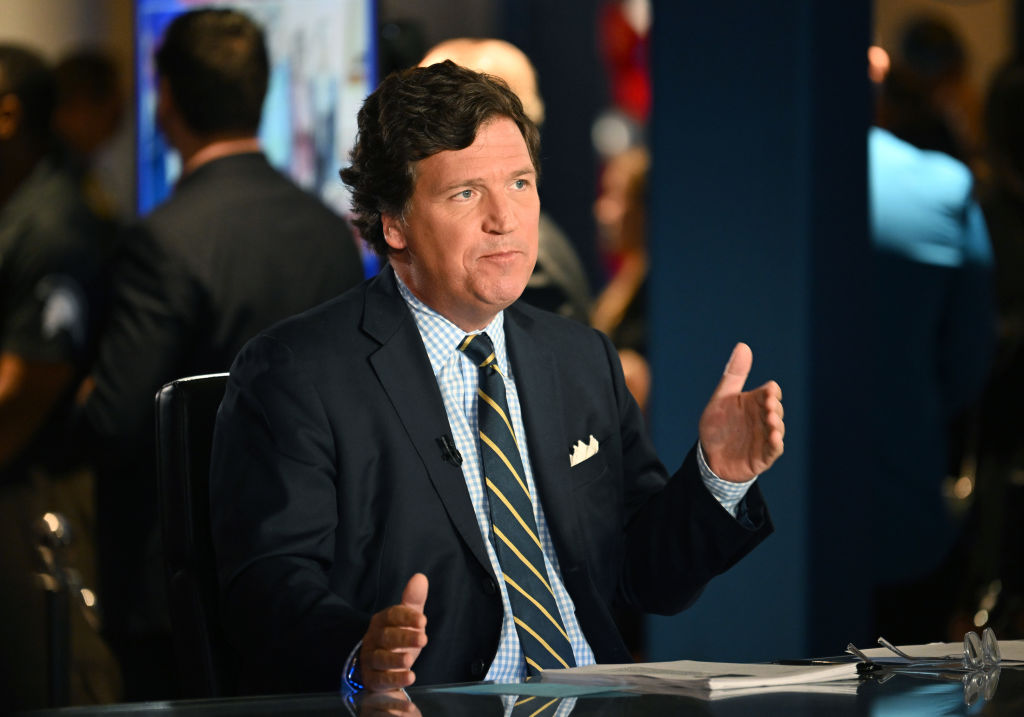 Tucker Carlson speaks during the 2022 Fox Nation Patriot Awards. (Photo by Jason Koerner/Getty Images)
