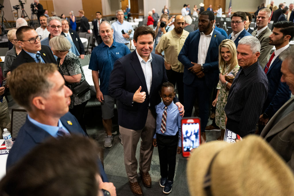 Florida Governor Ron DeSantis Attends Iowa GOP Reception In Cedar Rapids