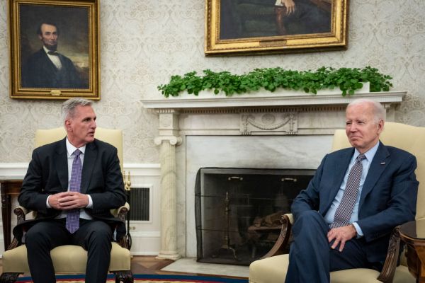 President Biden Meets With Speaker McCarthy As Debt Ceiling Negotiations Continue