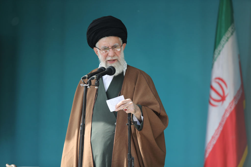 Supreme Leader Ali Khamenei in Tehran, Iran. (Photo by Sadegh Nikgostar ATPImages/Getty Images)