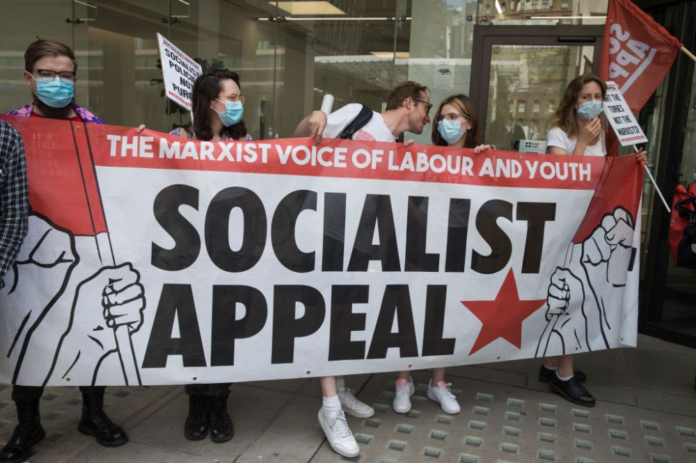 Anti-Witchhunt Protest Lobby Outside Labour Party NEC Meeting London