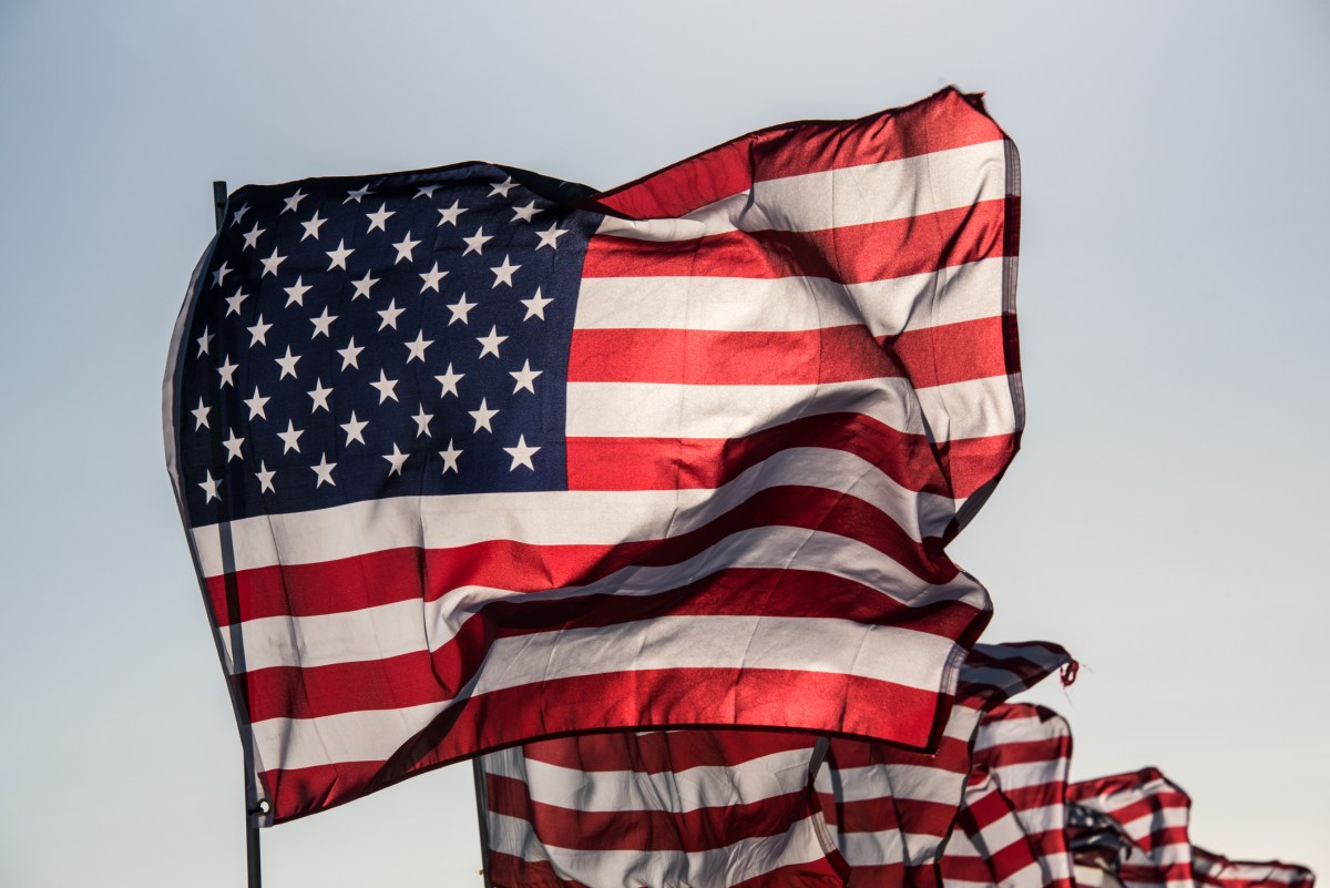 Many American Flags