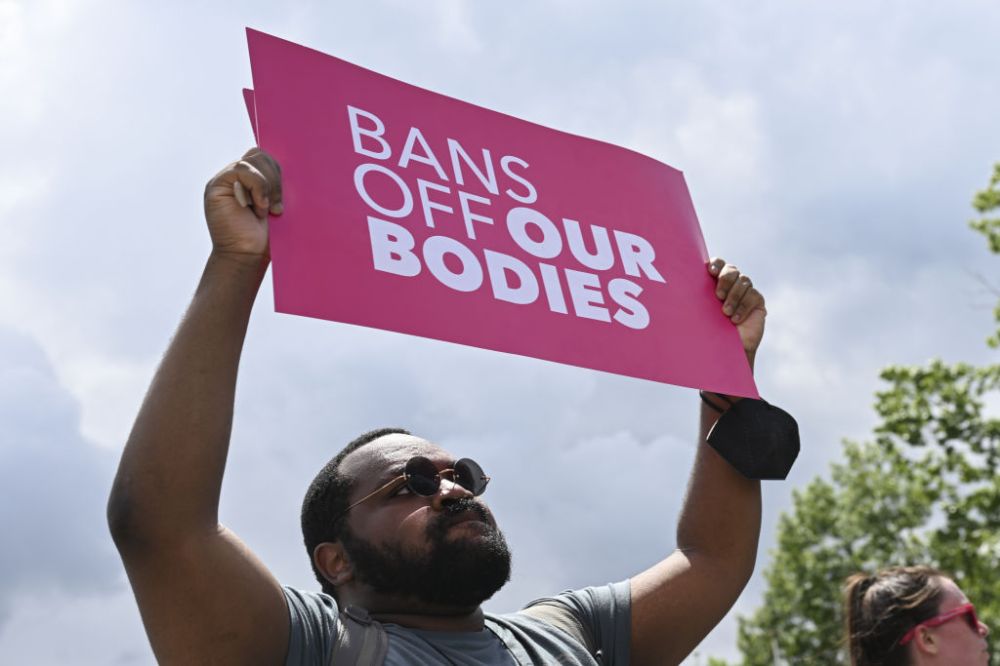 Abortion rights demonstrators protest in Washington DC