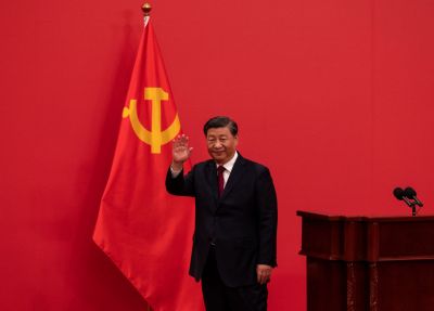 China’s Standing Committee Members Of The 20th CPC Central Committee Meet With Press