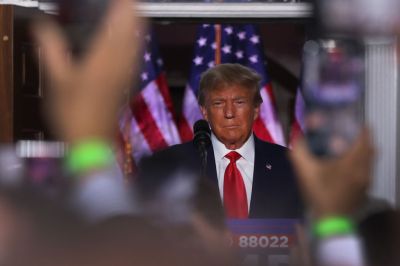 Former President Trump Speaks At His Bedminster Golf Club After Being Arraigned On Federal Charges