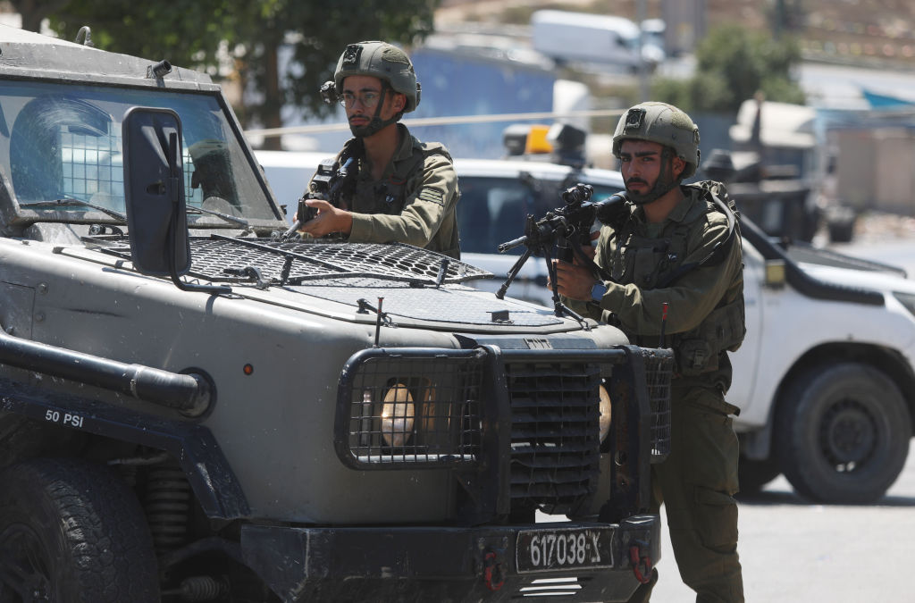 Israeli forces shot a Palestinian in the West Bank