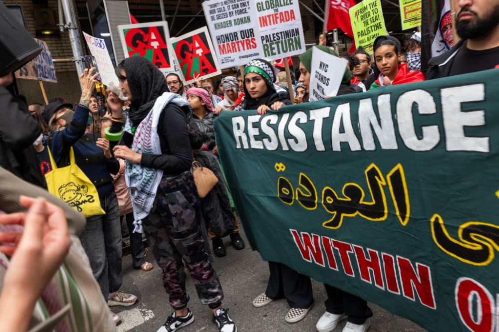 New York Rally Held In Support Of Gaza As Israel And Hamas Wage War