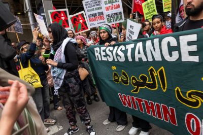 New York Rally Held In Support Of Gaza As Israel And Hamas Wage War