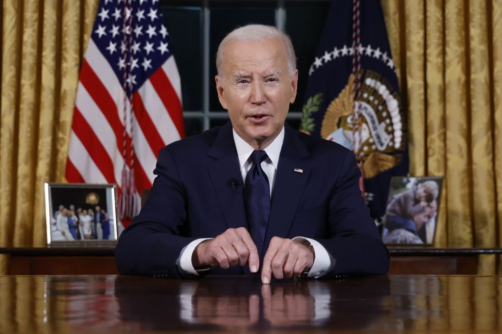President Biden Delivers Remarks From The Oval Office On Administration’s Response To Foreign Conflicts