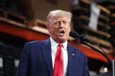 Former President Donald Trump Speaks In Clinton, Michigan