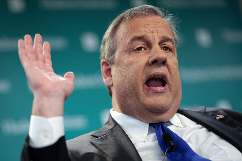Former Gov. Chris Christie speaks at the Hudson Institute November 15, 2023, in Washington. (Photo by Win McNamee/Getty Images)