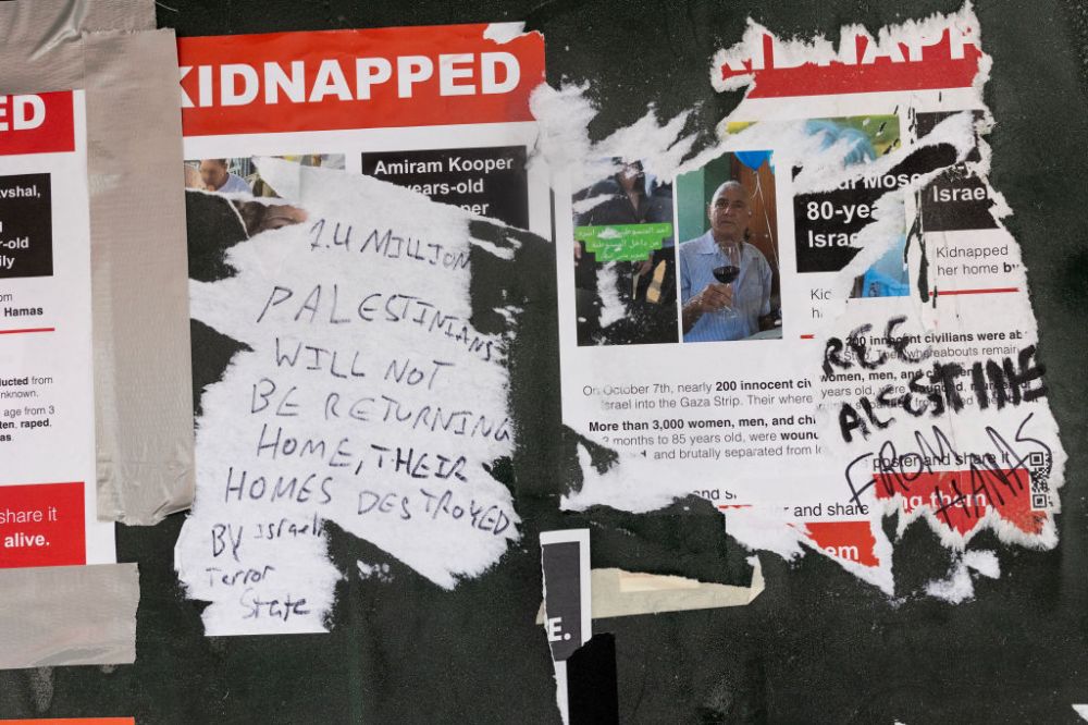 Torn kidnapped posters around the NYU campus
