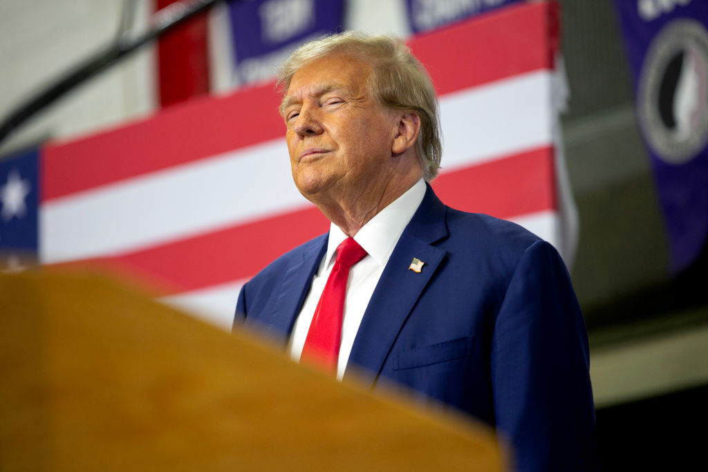 Former President Trump Holds Campaign Rally In Fort Dodge, Iowa