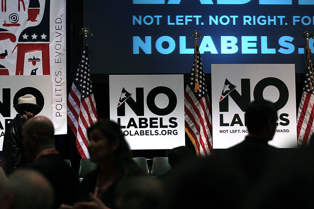 Stage at the official launch of No Labels on December 13, 2010, at Columbia University in New York City. (Photo by Spencer Platt/Getty Images)