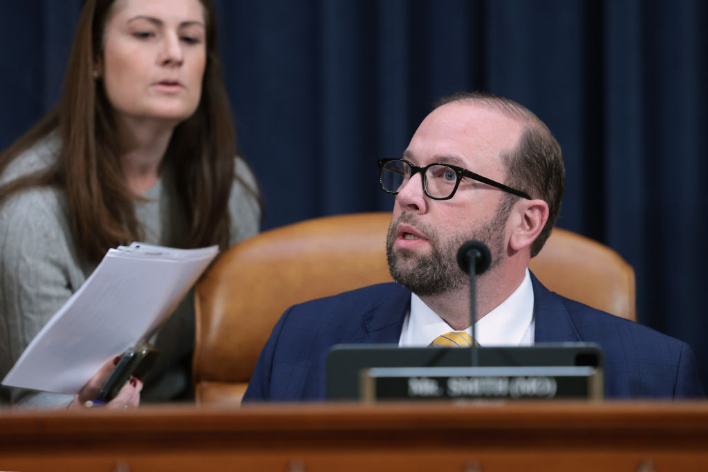 House Ways and Means Committee Chairman Jason Smith presides over a hearing in the Longworth House Office Building on December 5, 2023, in Washington, D.C. (Photo by Win McNamee/Getty Images)