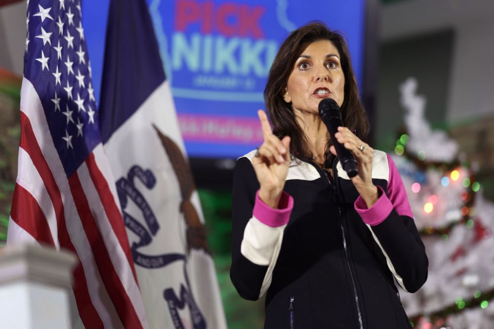 Presidential Candidate Nikki Haley Campaigns In Iowa Ahead Of The State’s Caucus Next Month