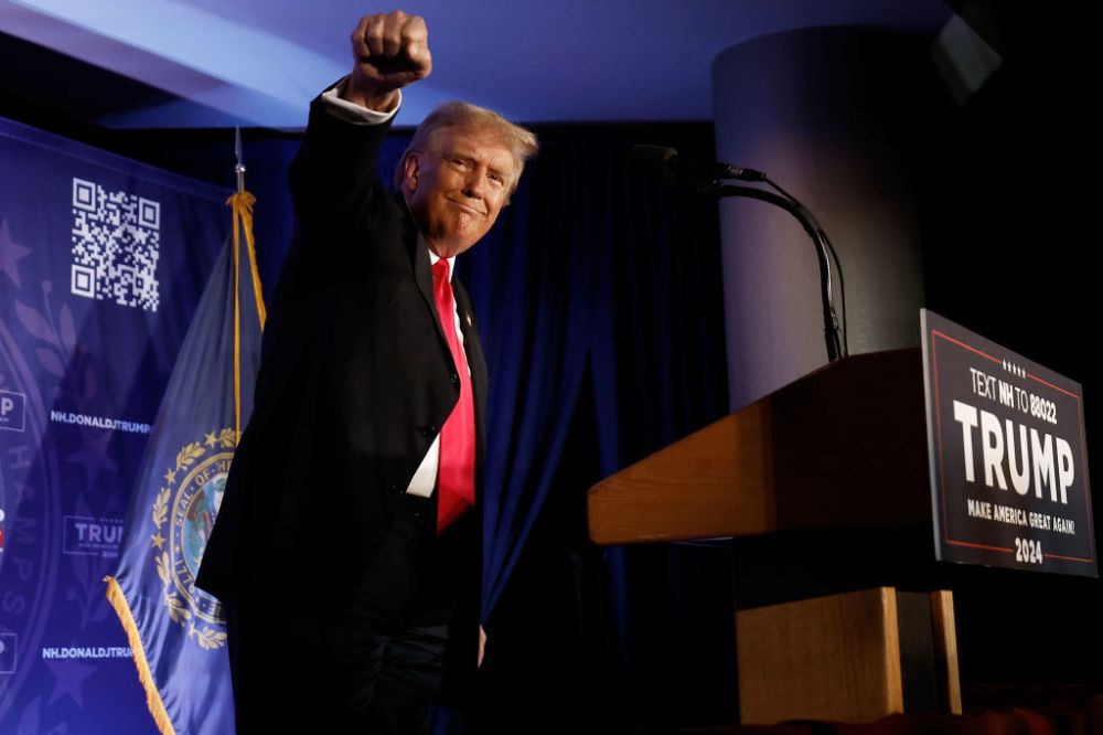 Donald Trump Campaigns In Portsmouth, NH Ahead Of Primary