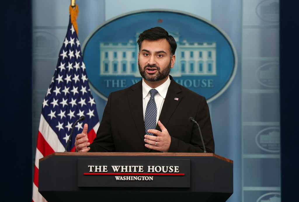 National Climate Advisor Ali Zaidi speaks at the daily White House press briefing on January 26, 2024, in Washington, D.C. Zaidi spoke on the Biden administration's decision for a temporary pause on pending decisions of liquefied natural gas exports. (Photo by Kevin Dietsch/Getty Images)