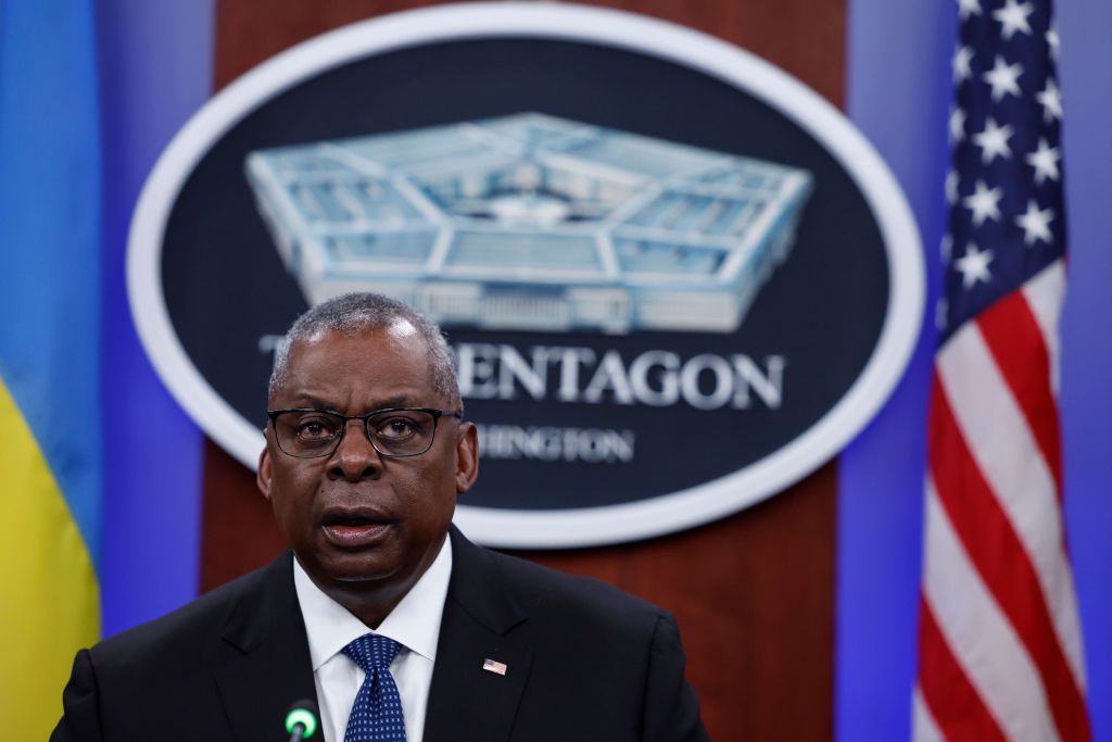 Defense Secretary Austin Delivers Remarks At Ukraine Defense Contact Group Meeting