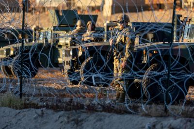 Texas National Guard And State Police Deploy to U.S.-Mexico Border In El Paso