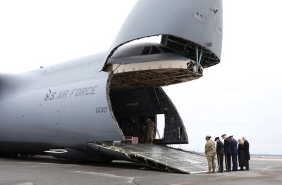 President Biden Attends Dignified Transfer For Soldiers Killed In Jordan Attack