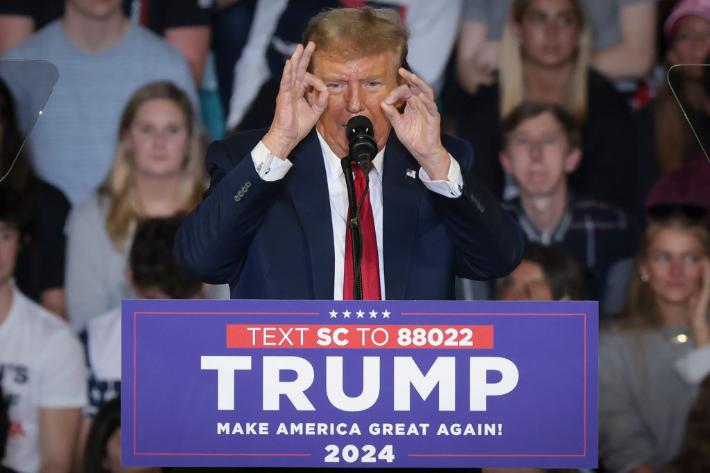 Former President Trump Holds Campaign Rally In Conway, South Carolina