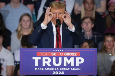 Former President Trump Holds Campaign Rally In Conway, South Carolina